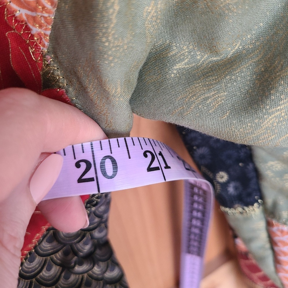 Fruit of the Loom MEDIUM Maximalist Patchwork Quilted Jacket‎ Artsy Cottagecore - Picture 7 of 9